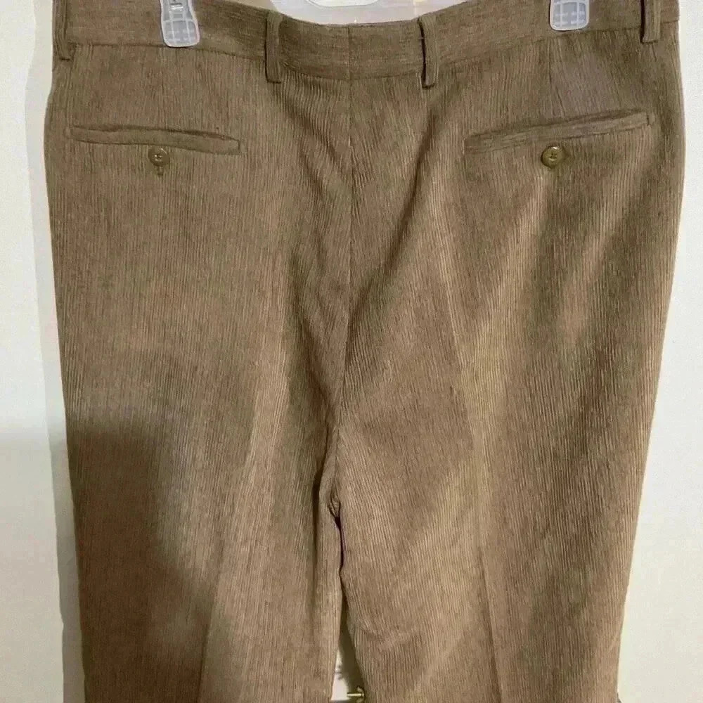 St. Croix Made in Italy Corduroy Men’s Pants Size 36 , pleated and rolled cuffs - Picture 7 of 11
